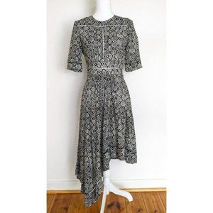 Zimmermann Asymmetrical Snake Print Dress Size 0